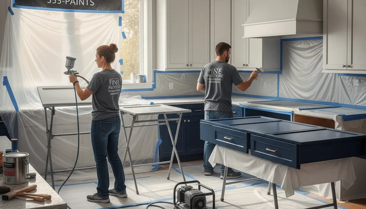 Cabinet painting service in Cleveland, OH for durable kitchen finishes