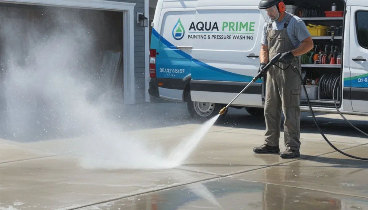 Concrete pressure cleaning in Cleveland, OH for driveways, patios, and walkways