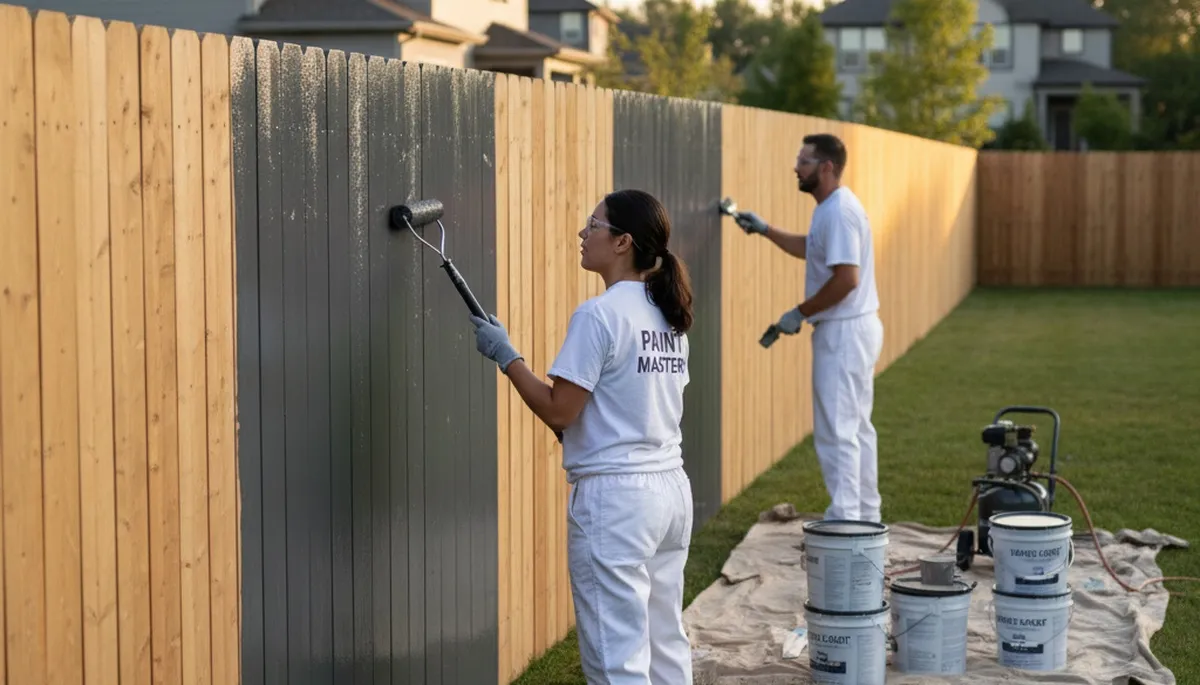 Fence painting service in Cleveland, OH by Cleveland Paint Pros