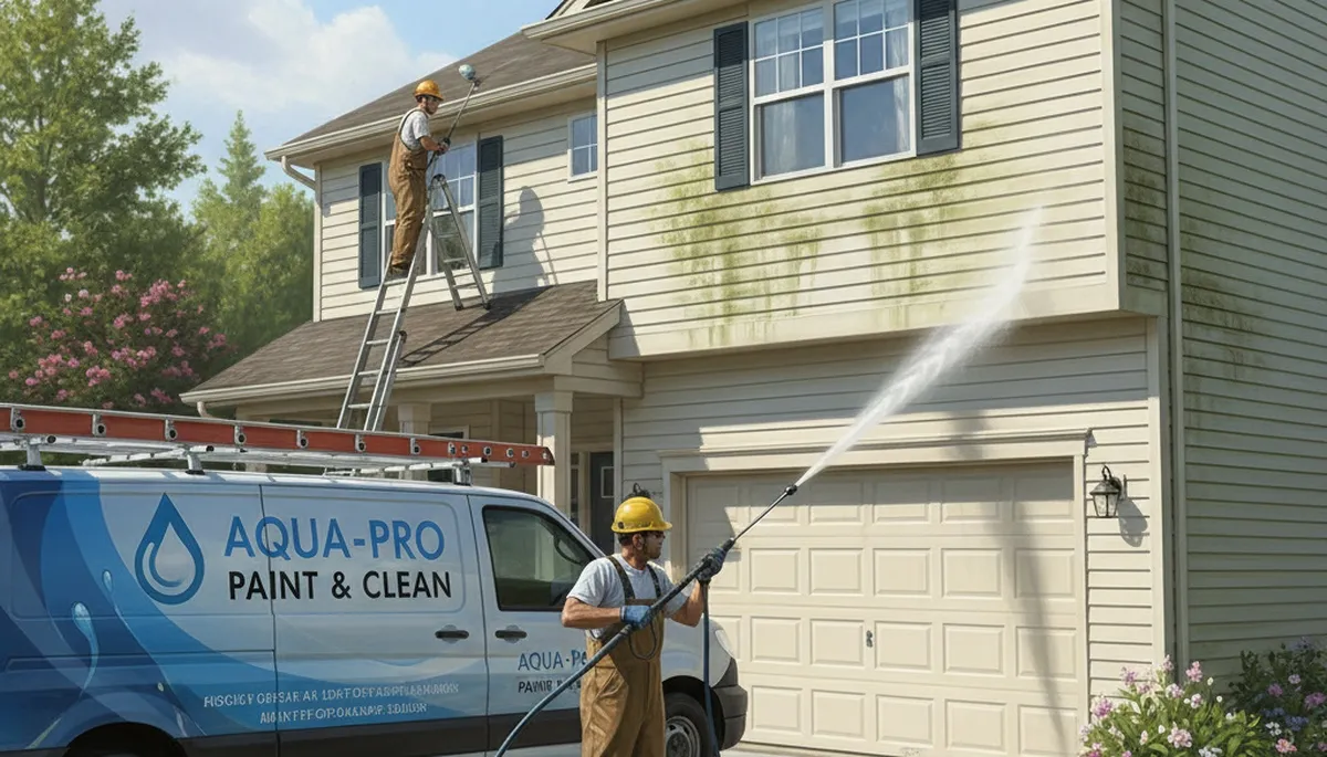 Vinyl siding pressure cleaning in Cleveland, OH for a brighter, cleaner home exterior