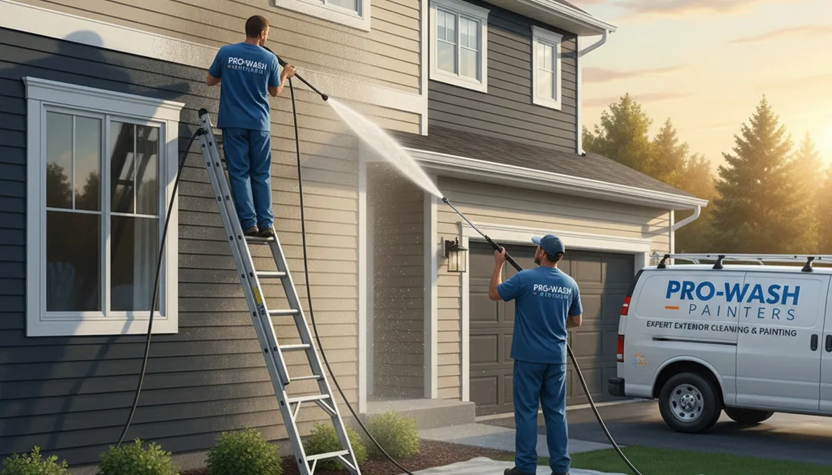 Vinyl siding pressure cleaning in Cleveland, OH for cleaner, brighter home exterior removal
